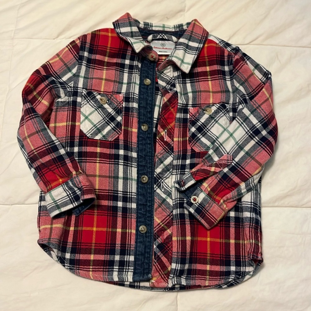 Boys Hanna Andersson, 100% cotton flannel shirt